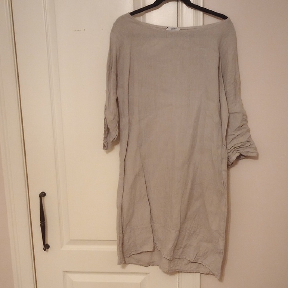 Chic Long Sleeve Gray Dress